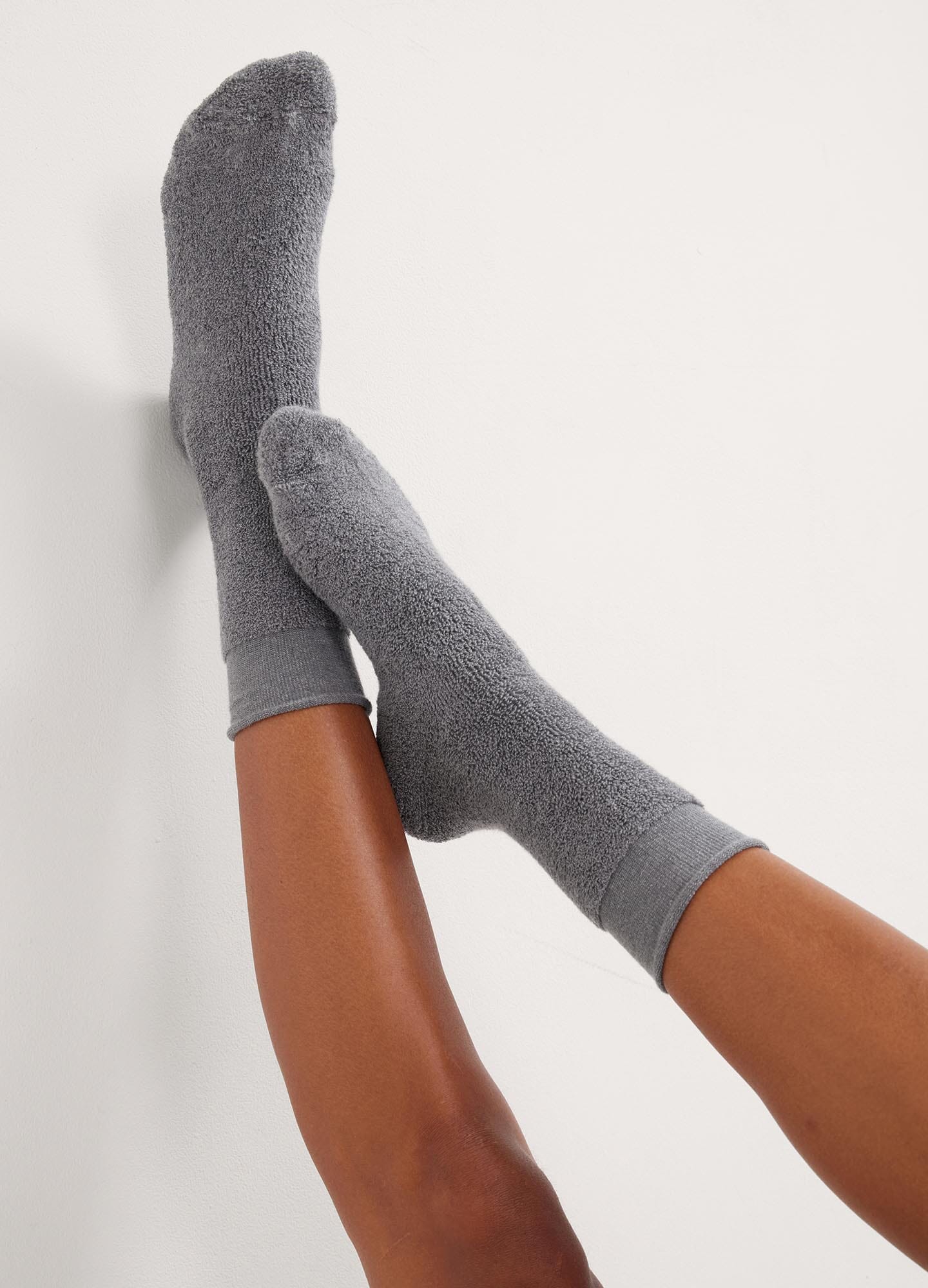 Hatch-To-Hospital Box - Charcoal maternity nursing robe and shorts set with soft drape, designed for pregnancy and postpartum comfort.