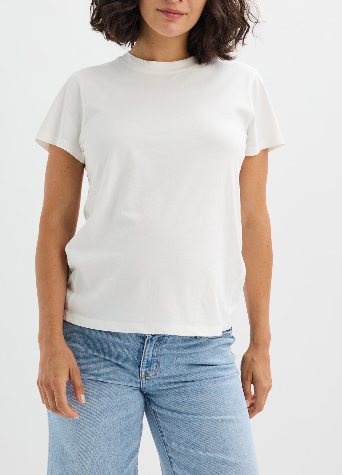 Washed Cotton Short Sleeve Crew Tshirt